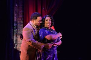 (L to R) JosÃ© Antonio GarcÃ­a as â€"Herbie" and E. Faye Butler as â€"Ros Photo