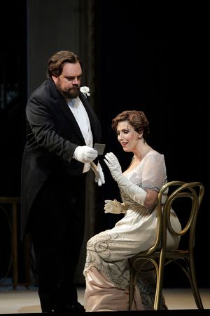 Brian Mulligan as Mandryka and Ellie Dehn in the title role @ BroadwayWorld Brian Mulligan as Mandryka and Ellie Dehn in the title role Photo