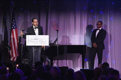 Honoree Sam Gold  (2018 Princess Grace Statue Award Recipients) (R) accepts his award Photo