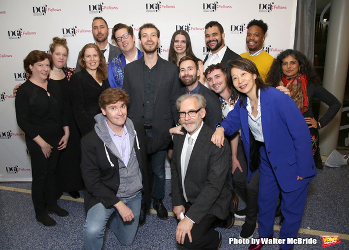 Sheri Wilner, Morgan Gould, Deborah Taychun, Eric Micha Holmes, Sam Salmond, Oliver Houser, Janine McGuire, Hunter Bird, Arri Lawton Simon, Jeremy J. King, Keelay Gipson and Riti Sachdeva with Laurence Oâ€™Keefe, Michael Korie and Diana Son at 