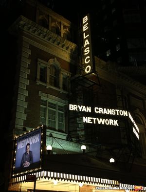 Theatre Marquee for "Network" starring Bryan Cranston and directed by Ivo van Hove  Photo