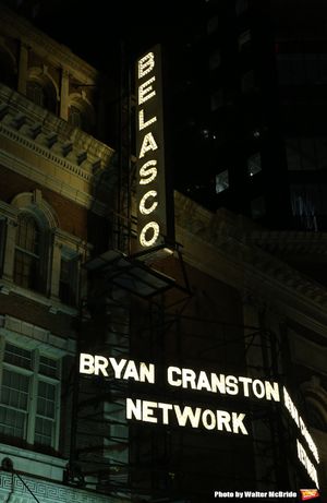 Theatre Marquee for "Network" starring Bryan Cranston and directed by Ivo van Hove  Photo