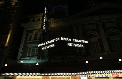 Theatre Marquee for "Network" starring Bryan Cranston and directed by Ivo van Hove  Photo