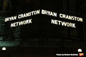 Theatre Marquee for "Network" starring Bryan Cranston and directed by Ivo van Hove  Photo