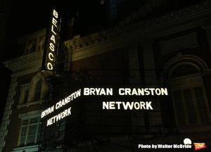 Theatre Marquee for "Network" starring Bryan Cranston and directed by Ivo van Hove  Photo
