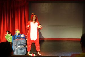 Dana Aber as Red Bird, singing BAD PIGGIES (music & lyrics by James Ballard in collab Photo