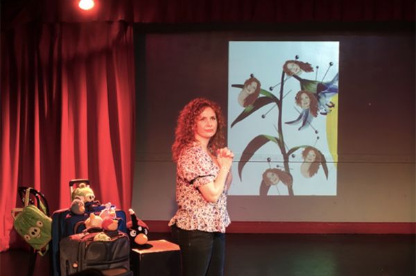 Dana Aber in her solo show Baggage at the Door 


collage:  Pinned Down, by Dana Aber Photo