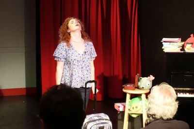Dana Aber sings WEIGHTED BLANKET (Words by Dana Aber, Music & lyrics by Teresa Lotz)
 Photo