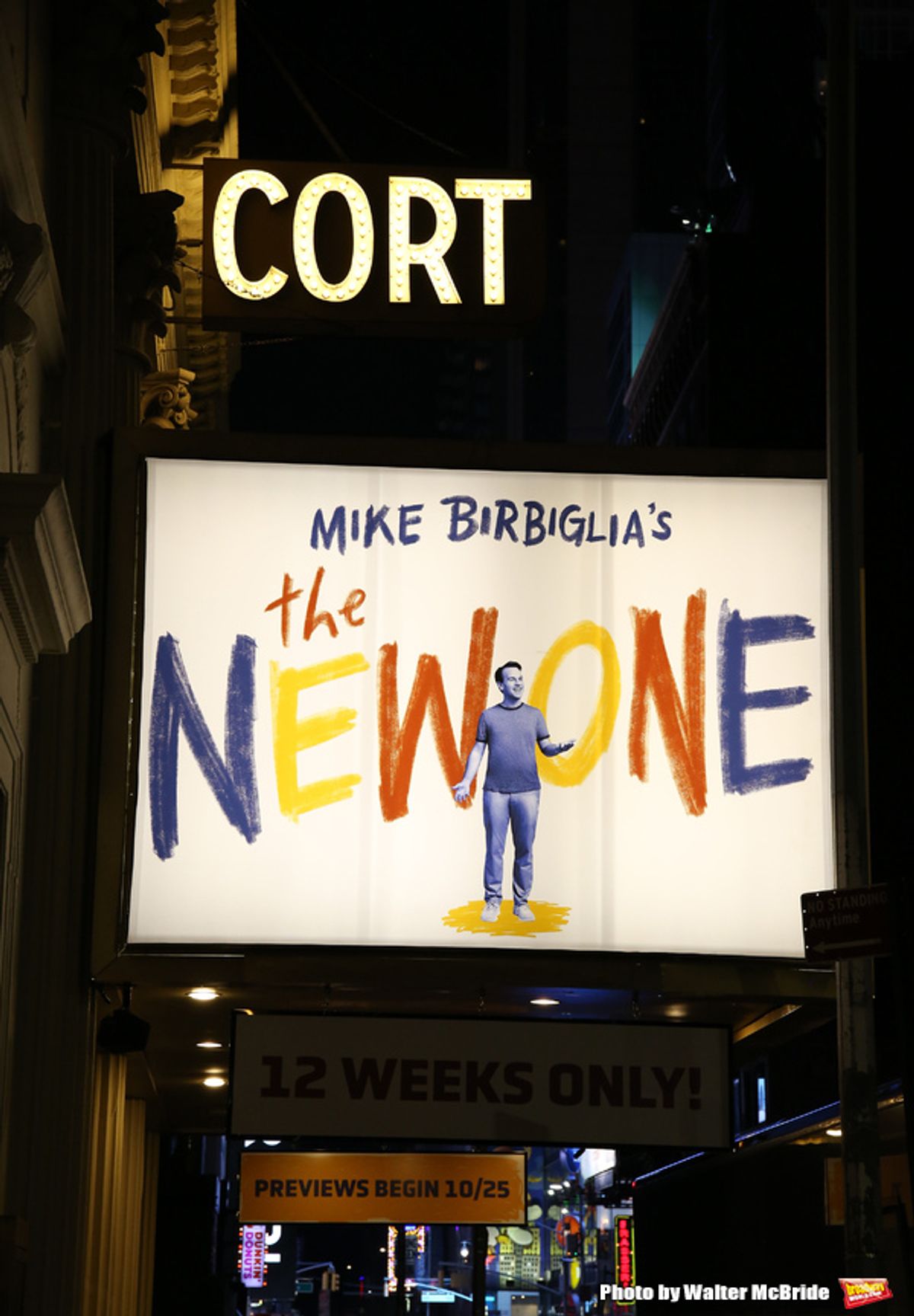 Theatre Marquee for 'Mike Birbiglia's The New One' on October 17, 2018 at the Cort Theatre in New York City. at 