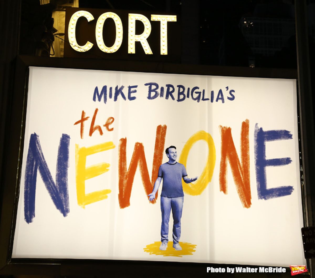Theatre Marquee for 'Mike Birbiglia's The New One' on October 17, 2018 at the Cort Theatre in New York City. at 