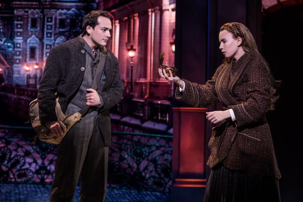 Lila Coogan (Anya) and Stephen Brower (Dmitry) in the National Tour of ANASTASIA Photo