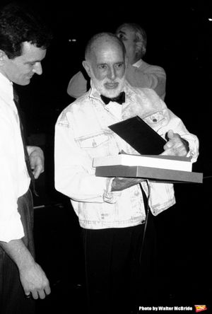Jerome Robbins attends the Broadway Opening Night Gypsy Robe Ceremony for "Jerome Robbins Broadway" on February 26, 1989 at the Imperial Theatre in New York City. @ BroadwayWorld Jerome Robbins attends the Broadway Opening Night Gypsy Robe Ceremony for "Jerome Rob Photo