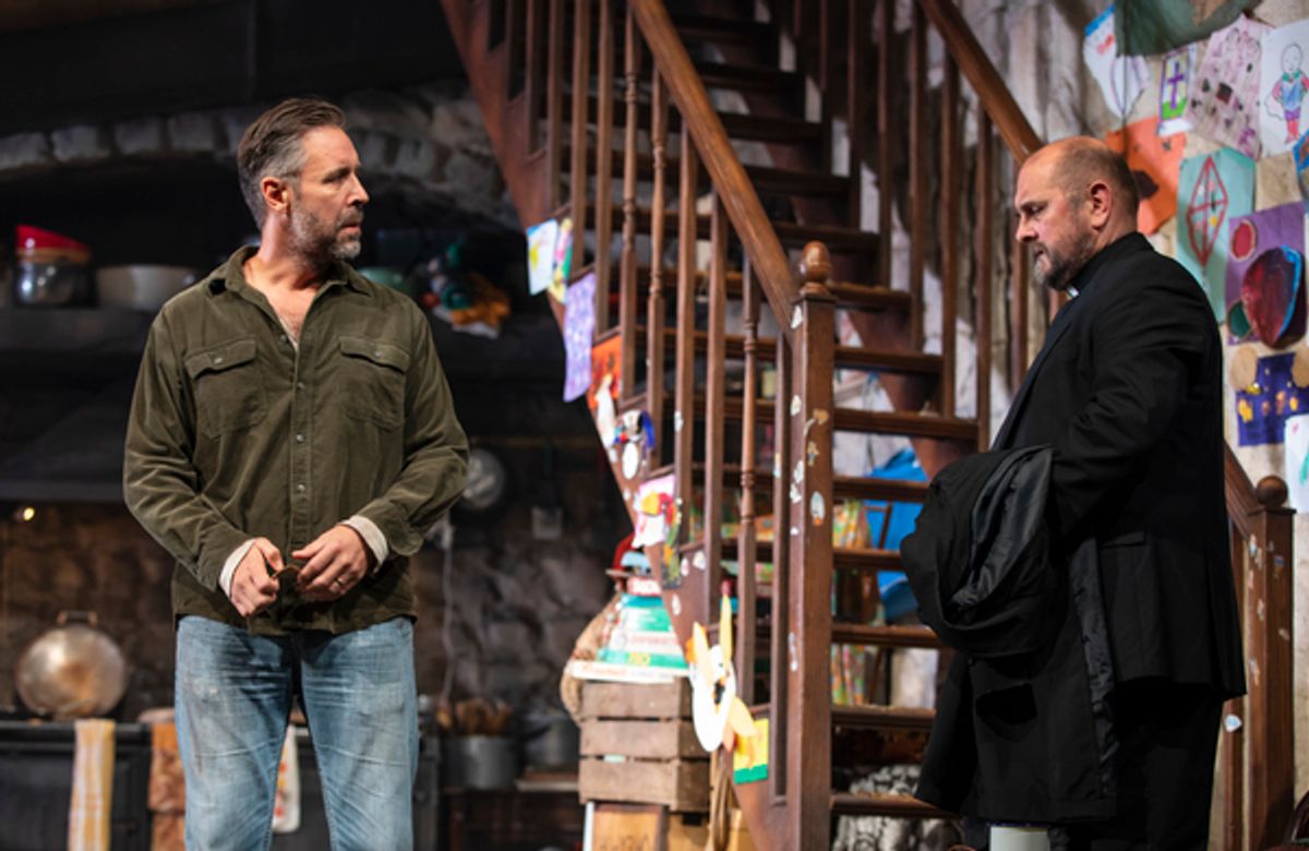 Paddy Considine (Quinn Carney) and Charles Dale (Father Horrigan) at 