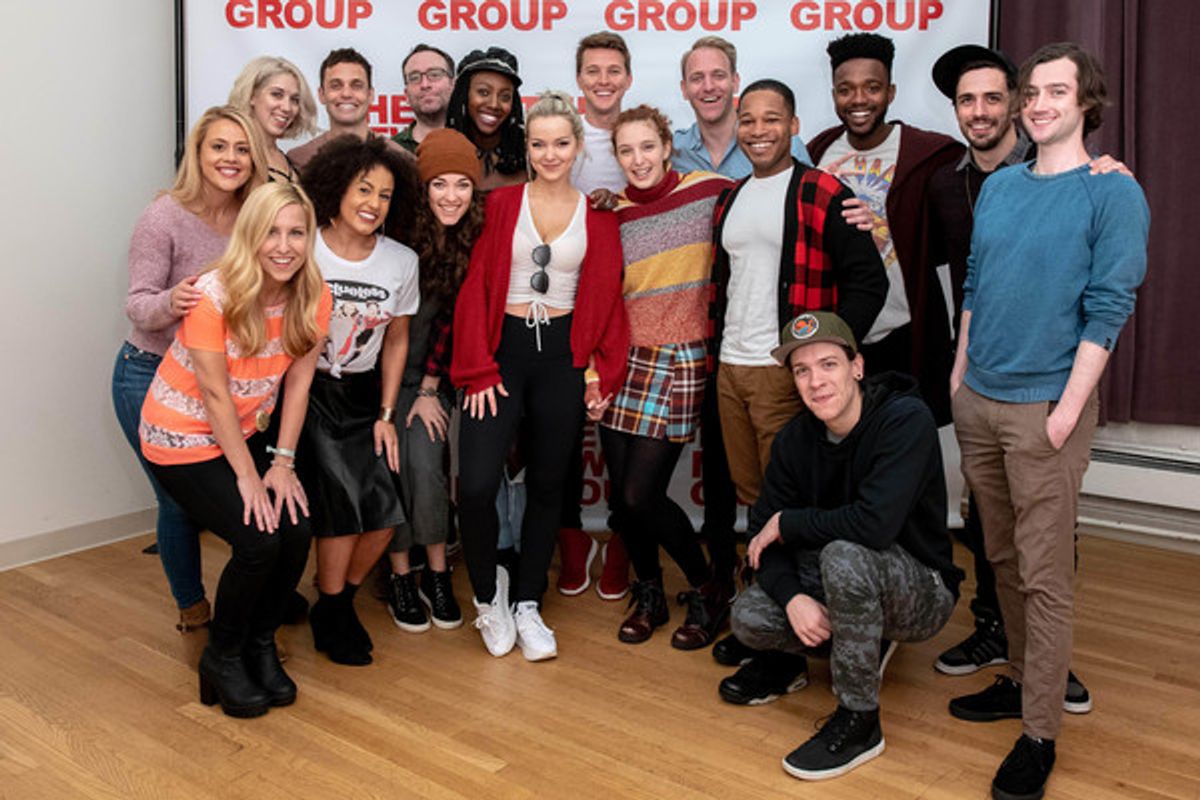 Tiffany Engen, Tayla Groves, Tessa Grady (hat), Dove Cameron, Ephie Aardema, Gilbert L. Bailey II, Lâ€™ogan Jâ€™ones (kneeling) / (back L-R): Katie Goffman, Sara Andreas, Justin Mortelliti, Chris Hoch, Zurin Villanueva, Dave Thomas Brown, Jeff Kuhr, Dariu at 