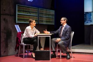 (L to R) Margarita Levieva and Peter Frechette in Walter Anderson's world premiere co Photo