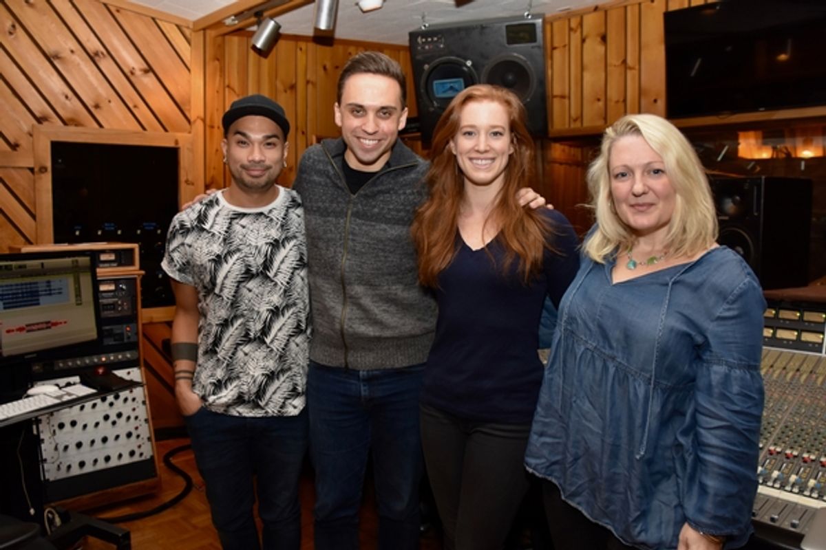 Andros Rodriguez (Engineer), Taylor Peckham, Kennedy Caughell and Lynn Pinto (Producer) at 