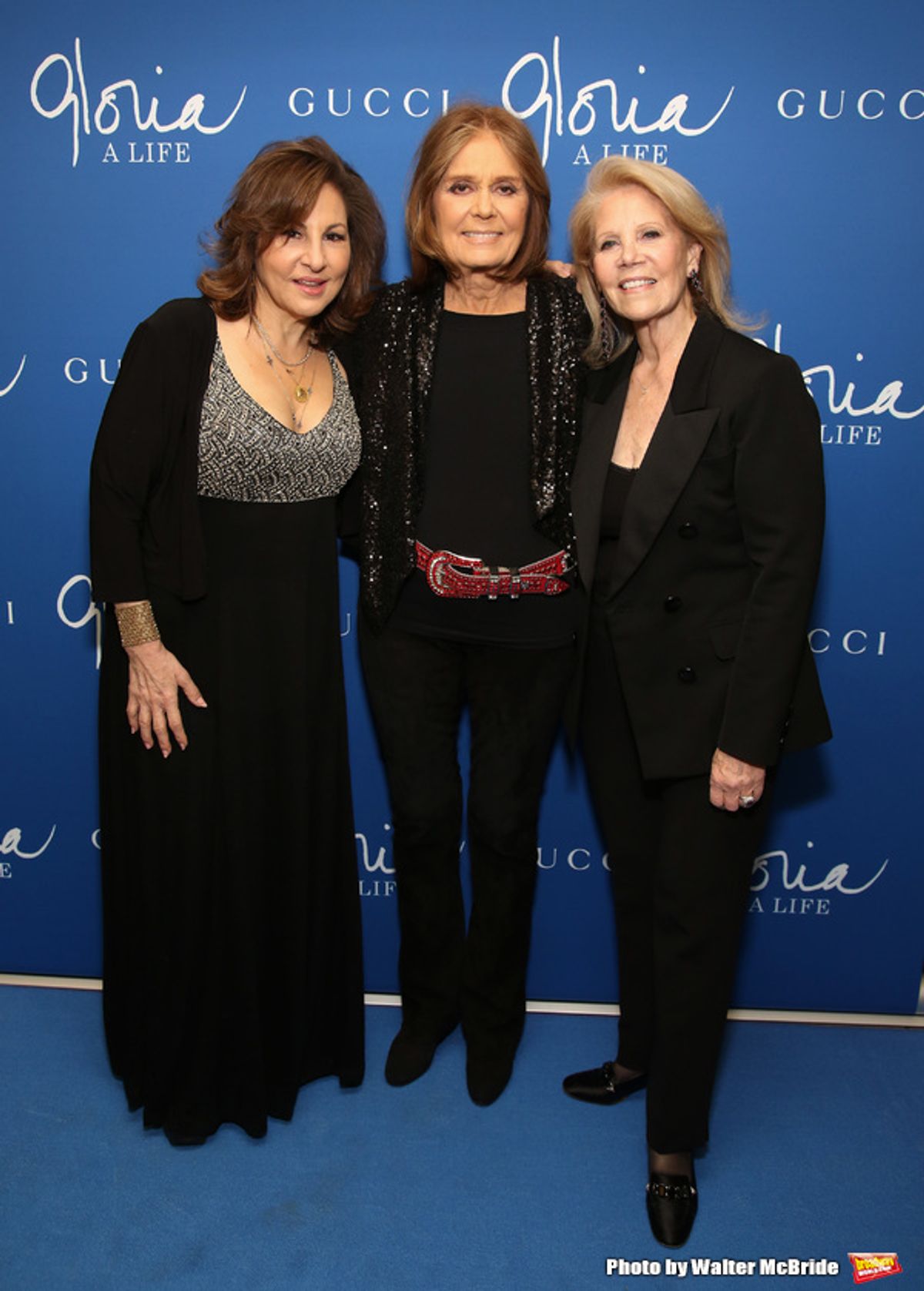 Kathy Najimy, Gloria Steinem and Daryl Roth  at 