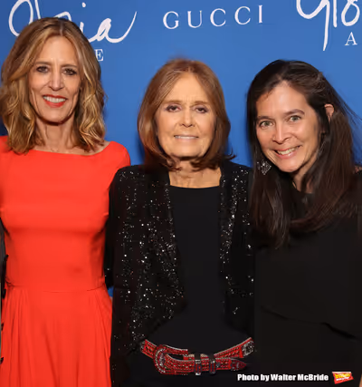 Christine Lahti, Gloria Steinem and Diane Paulus el in New York City. Photo