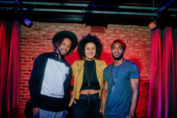 DJ Duggz, Lileana Blain-Cruz and Daniel J. Watts Photo