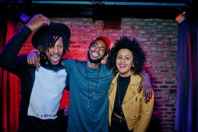 DJ Duggz, Lileana Blain-Cruz and Daniel J. Watts Photo
