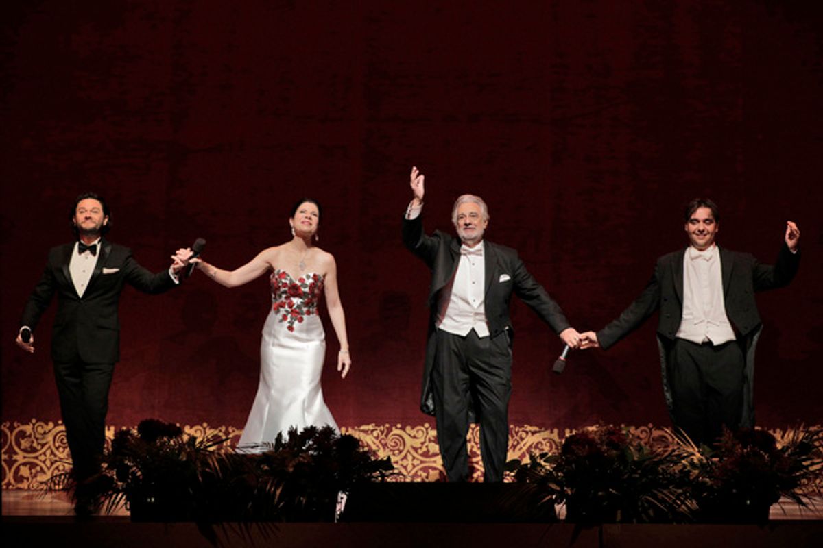 Placido Domingo, Ana Maria Martinez, Arturo Chacon-Cruz, and Jordi Bernacer at 