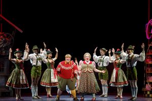 Matt Wood as Augustus Gloop, Kathy Fitzgerald as Mrs. Gloop @ BroadwayWorld Matt Wood as Augustus Gloop, Kathy Fitzgerald as Mrs. Gloop Photo