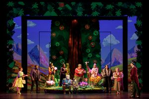 Amanda Rose as Mrs. Bucket, James Young as Grandpa Joe, Rueby Wood as Charlie Photo