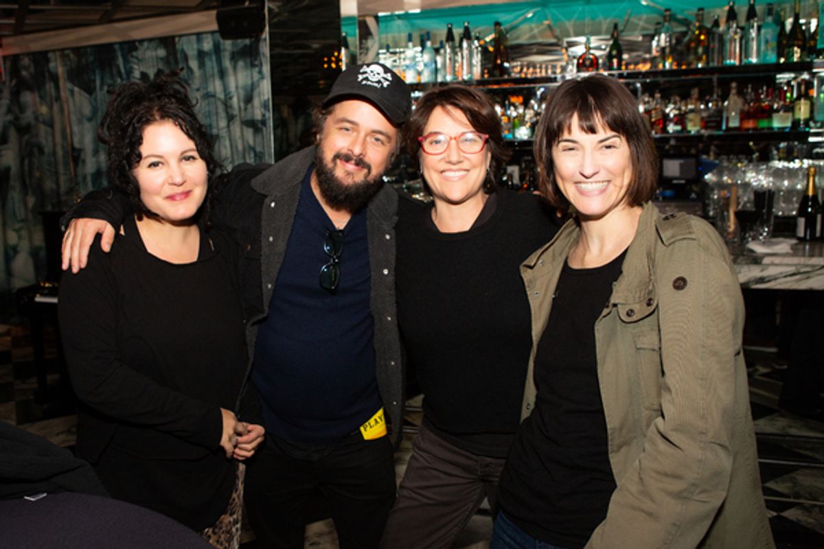 Adrienne Armstrong & Billie Joe Armstrong, Head Over Heels lead producer Christine Russell, Head Over Heels band member Catherine Popper at 