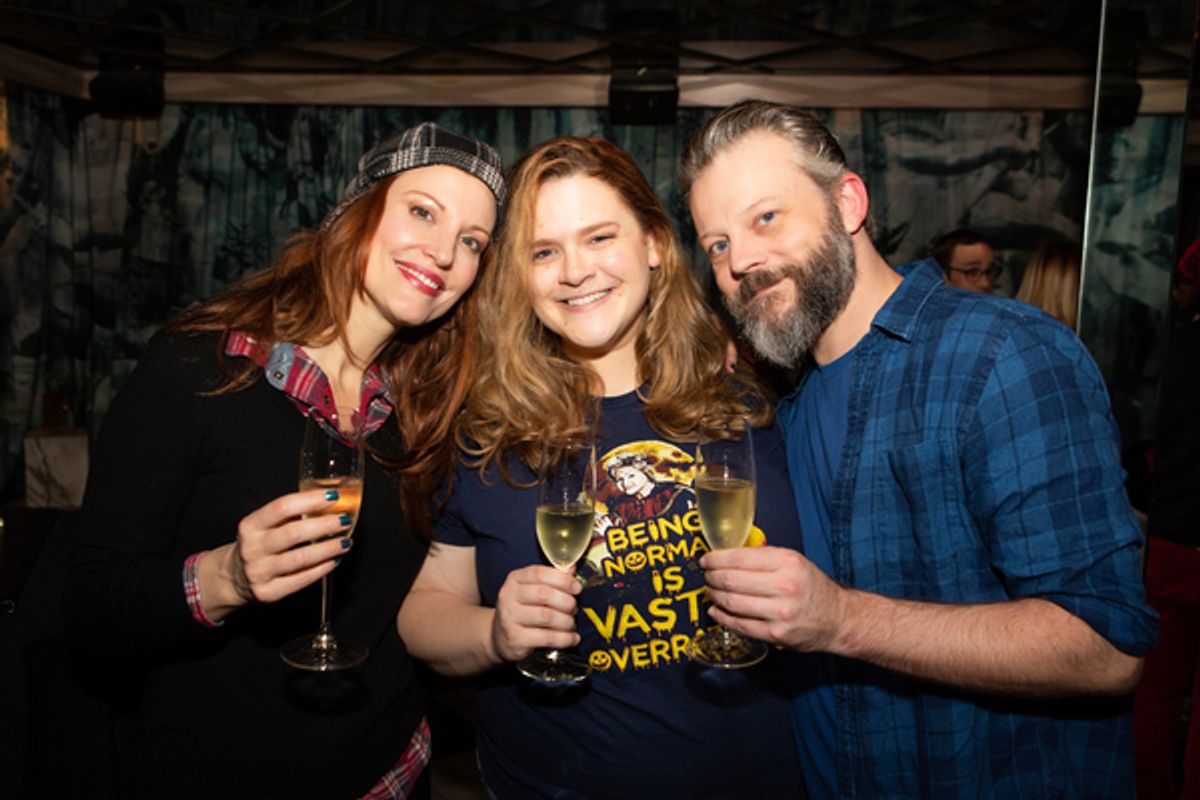 Rachel York, Bonnie Milligan, Jeremy Kushnier at 