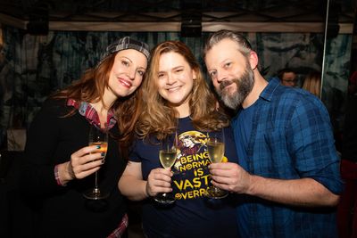 Rachel York, Bonnie Milligan, Jeremy Kushnier Photo