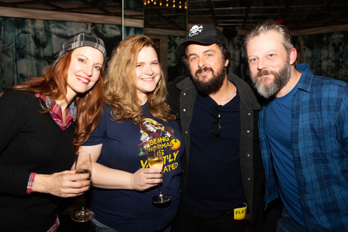 Rachel York, Bonnie Milligan, Billie Joe Armstrong, Jeremy Kushnier at 