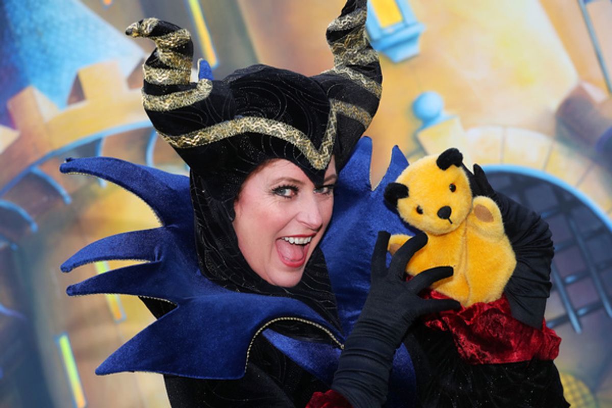 Pictured: Julie Paton as Carabosse with Sooty at 