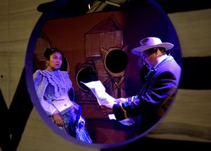 Espiritu (Marta Portillo) and Eugenio Plummer (Richard Azurdia) Photo
