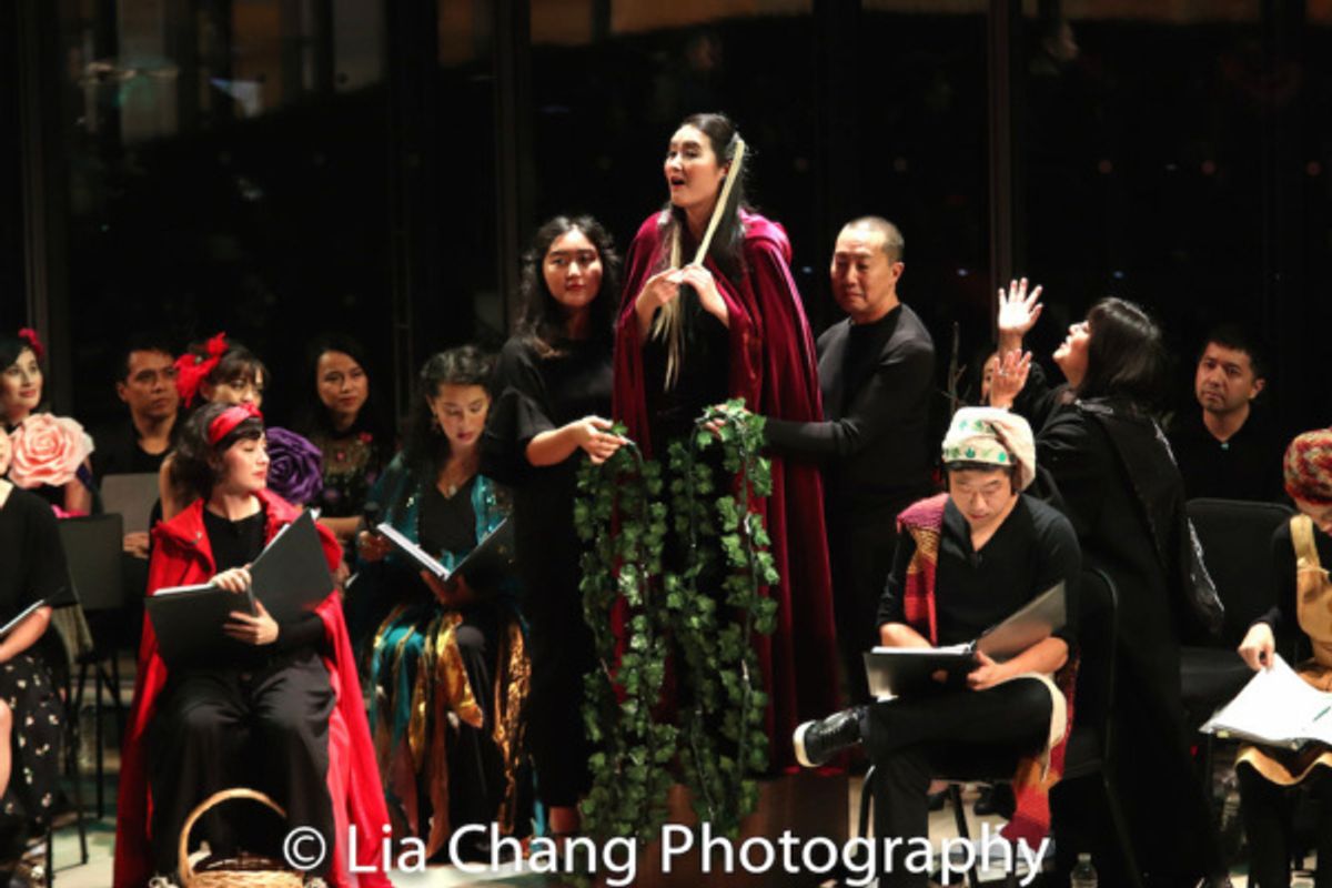 Layla Yu (Wood Dweller), Xiaoqing Zhang (Rapunzel), David Eng (Wood Dweller), Ann Harada (Witch) at 