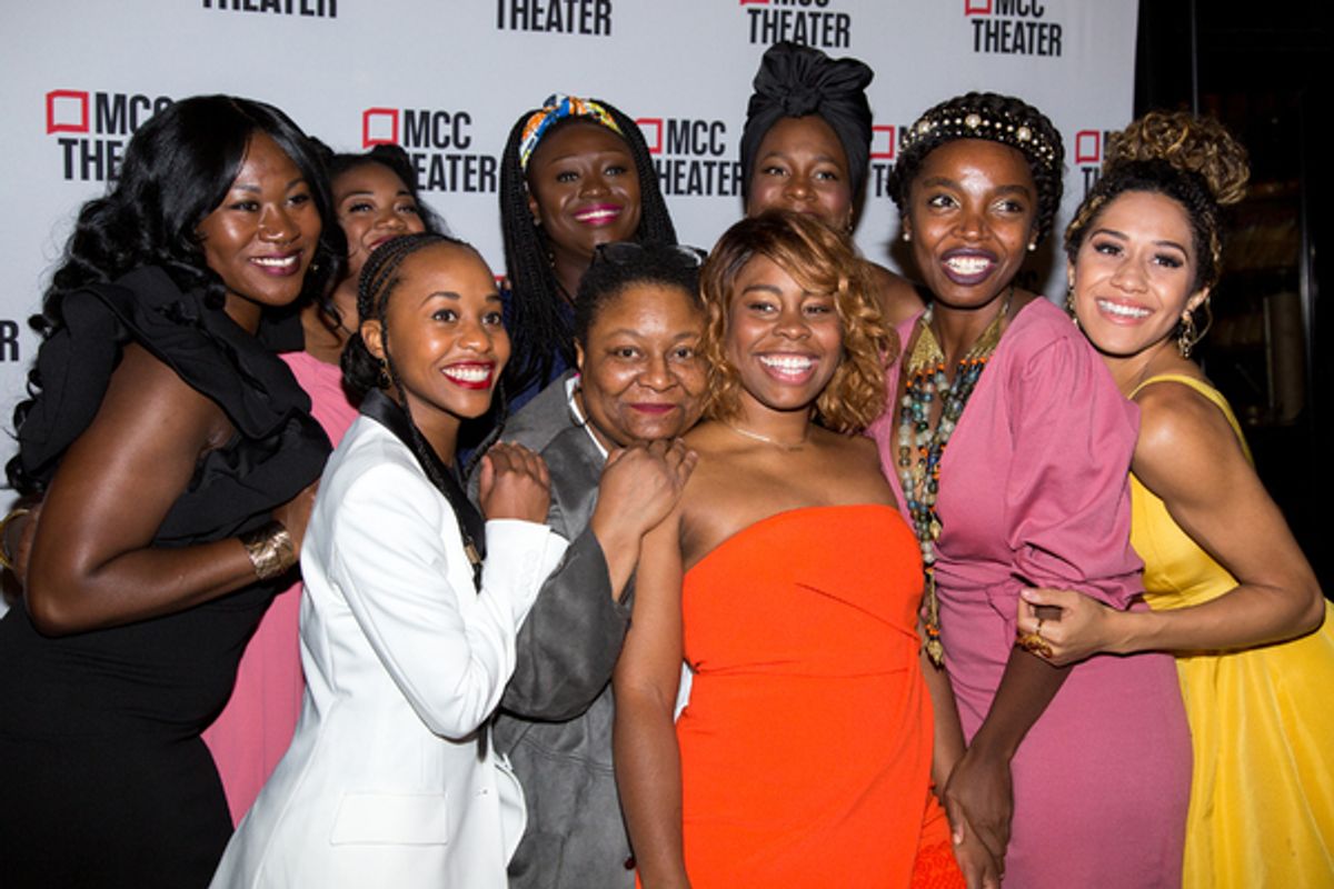 The cast of SCHOOL GIRLS with Jocelyn Bioh at 