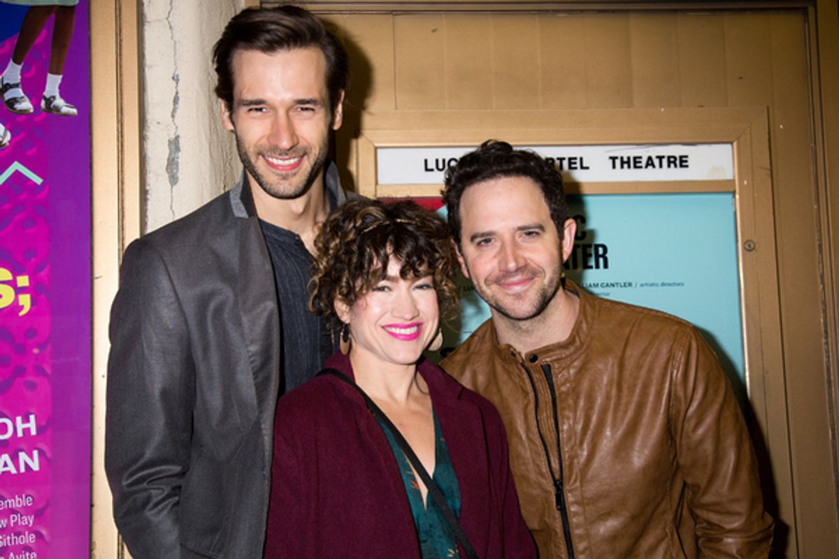 John Behlmann, Sarah Stiles, Santino Fontana at 