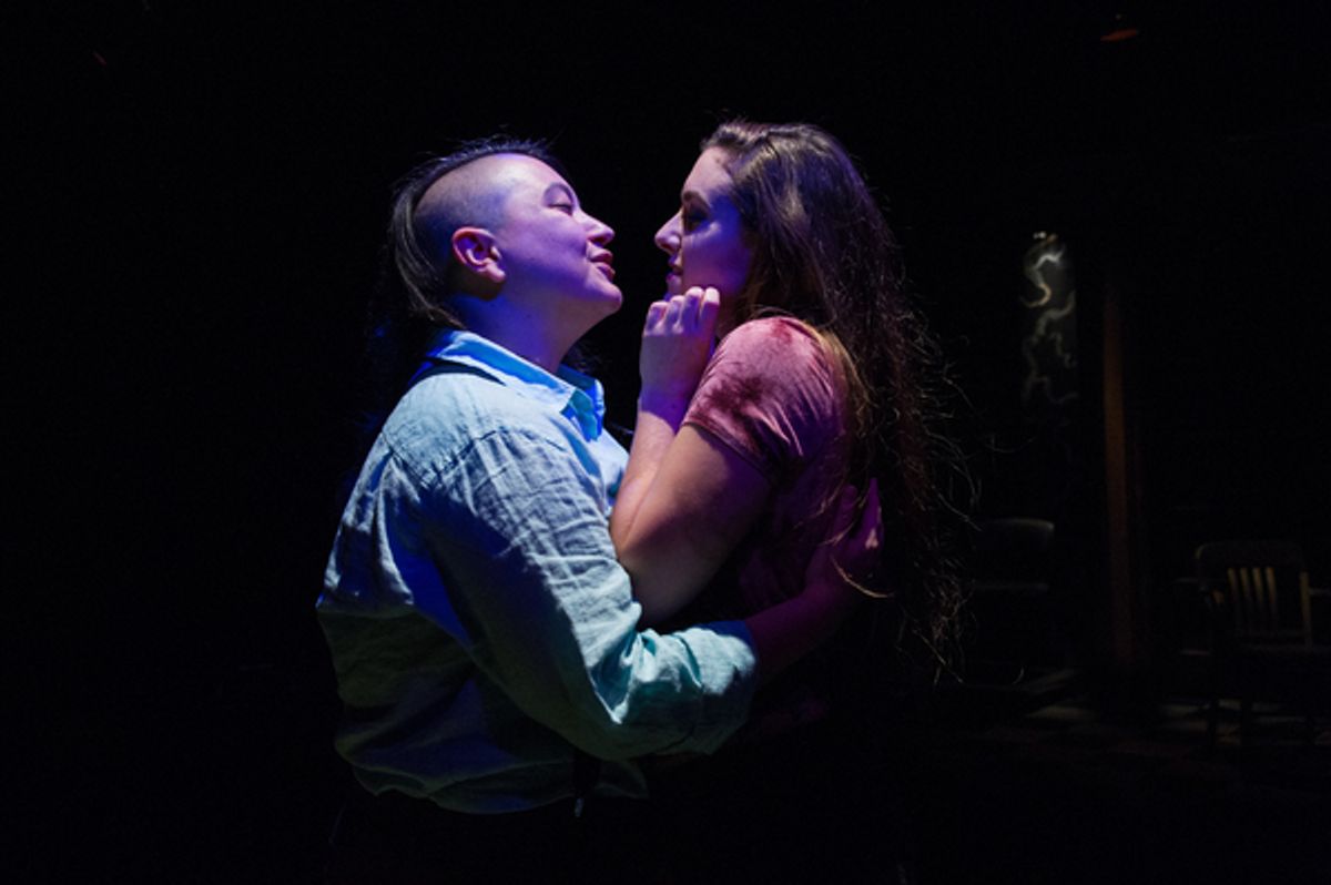 Ezra Tolzian (Cesario), Dani Stoller (Olivia) at 