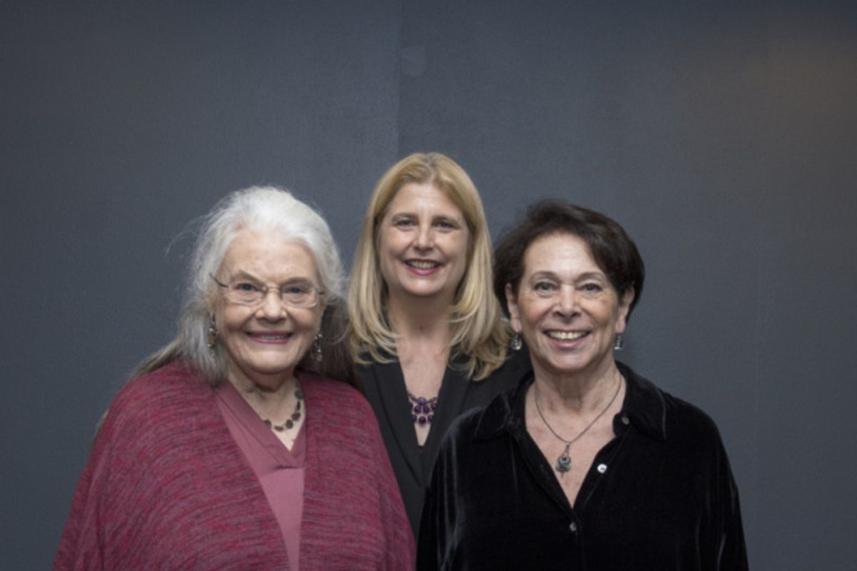 Lois Smith, Ludovica Villar-Hauser, and Linda Winer share a light moment in the green room.

Photo credit: Ashley Garrett Photography at 