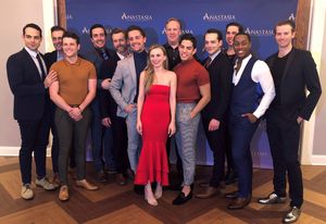 ANASTASIA Tour Launch Party featuring Jason Michael Evans (Gleb), Michael McCorry Rose (Ensemble), Matt Rosell (Ensemble), Jeremiah Ginn (Swing), Edward Staudenmayer (Vlad), Kenneth Michael Murray (Swing), Lila Coogan (Anya), Fred Inkley (Ensemble), Peter @ BroadwayWorld ANASTASIA Tour Launch Party featuring Jason Michael Evans (Gleb), Michael McCorry Ros Photo