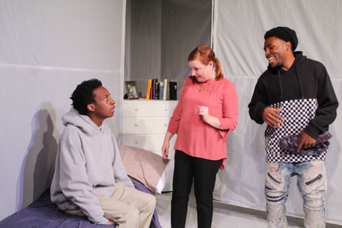 Jayson Lee, Lauren Pizzi Montgomery and Jalen Gilbert at 