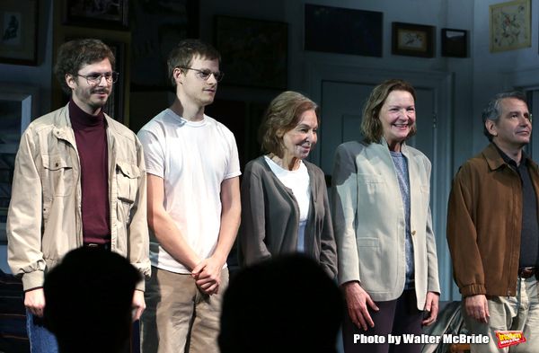 Michael Cera, Lucas Hedges, Elaine May, Joan Allen and David Cromer  Photo