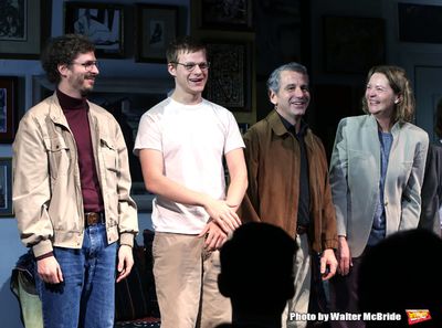 Michael Cera, Lucas Hedges, David Cromer and Joan Allen  Photo