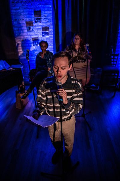  Ryan Armstrong as â€œBuddyâ€; (back, L to R) Darilyn Burtley as â€œTrys Photo