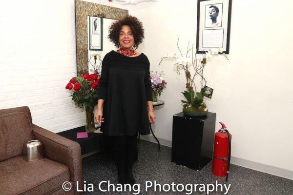 Denise Burse in her dressing room. Photo