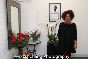 Denise Burse in her dressing room. Photo