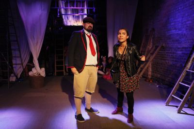 Rory Jobst as Smee and Valeria Rosero as Wendy Photo