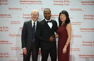 Event chairs Tina Swartz and Steve Swartz and Leslie Odom, Jr. Photo