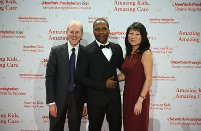 Event chairs Tina Swartz and Steve Swartz and Leslie Odom, Jr. Photo