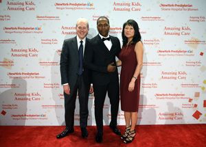 Event chairs Tina Swartz and Steve Swartz and Leslie Odom, Jr.  Photo