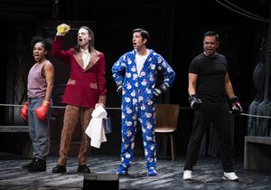 Erin Clemons, Jordan Roth, John Mulaney and Jose Llana Photo